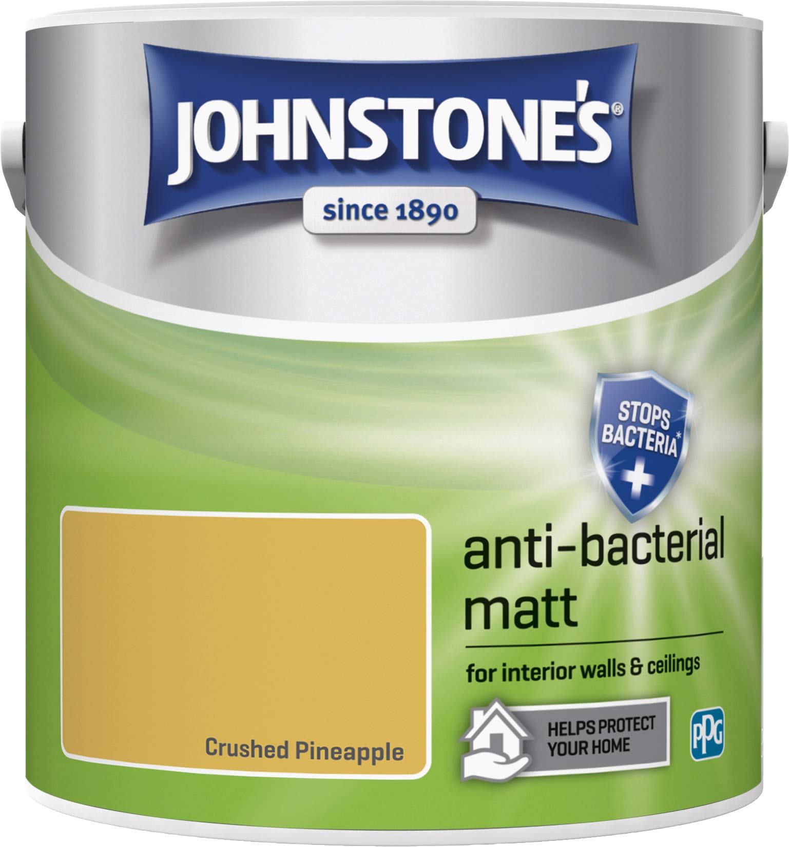 Johnstone's 423513 Anti-bacterial Matt, Crushed Pineapple, 2.5 Litres