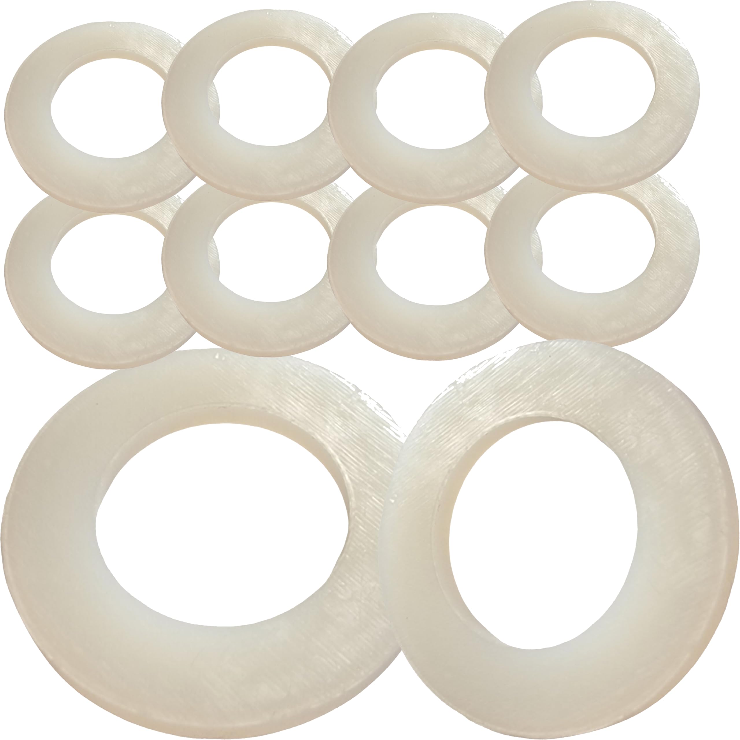 M20 White Nylon Washers Flat Form A DIN 125A (Pack of 10)