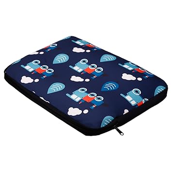 Nostaljia Synthetic and Polyester Blue Laptop Sleeve