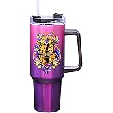 Spoontiques Harry Potter Stainless Steel Travel Mug, 40oz - Double Wall Insulation, Sturdy Handle, Sliding Lock Travel Lid - Hogwarts