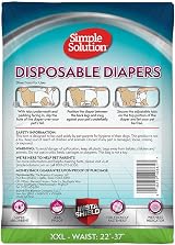 Simple Solution Extra Large Dog Diapers Female 22-37 Inch Waist 12 Count view 6