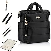 Itzy Ritzy Dream Convertible Diaper Bag Tote Backpack - Baby Diaper Bag with 14 Pockets, Changing Pad & More (Midnight Black)