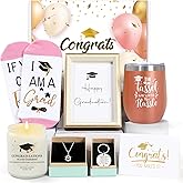 UAREHIBY Graduation Gifts for Her,2026 High School Graduation Gifts with 12 oz Wine Tumbler,Master Degree,Phd Graduation Gift for Friend,Sister,Daughter,Girls-Rose Golden