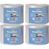 4 large rolls of Bubble Wrap total 700 feet, small bubbles 3/16 cushioning, 700 ft, heavy duty, perforated Every 12" Made in 
