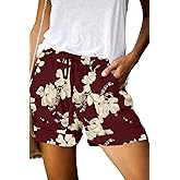 ONLYSHE Womens Casual Drawstring Shorts Summer Elastic Waist Shorts Pocketed Pants