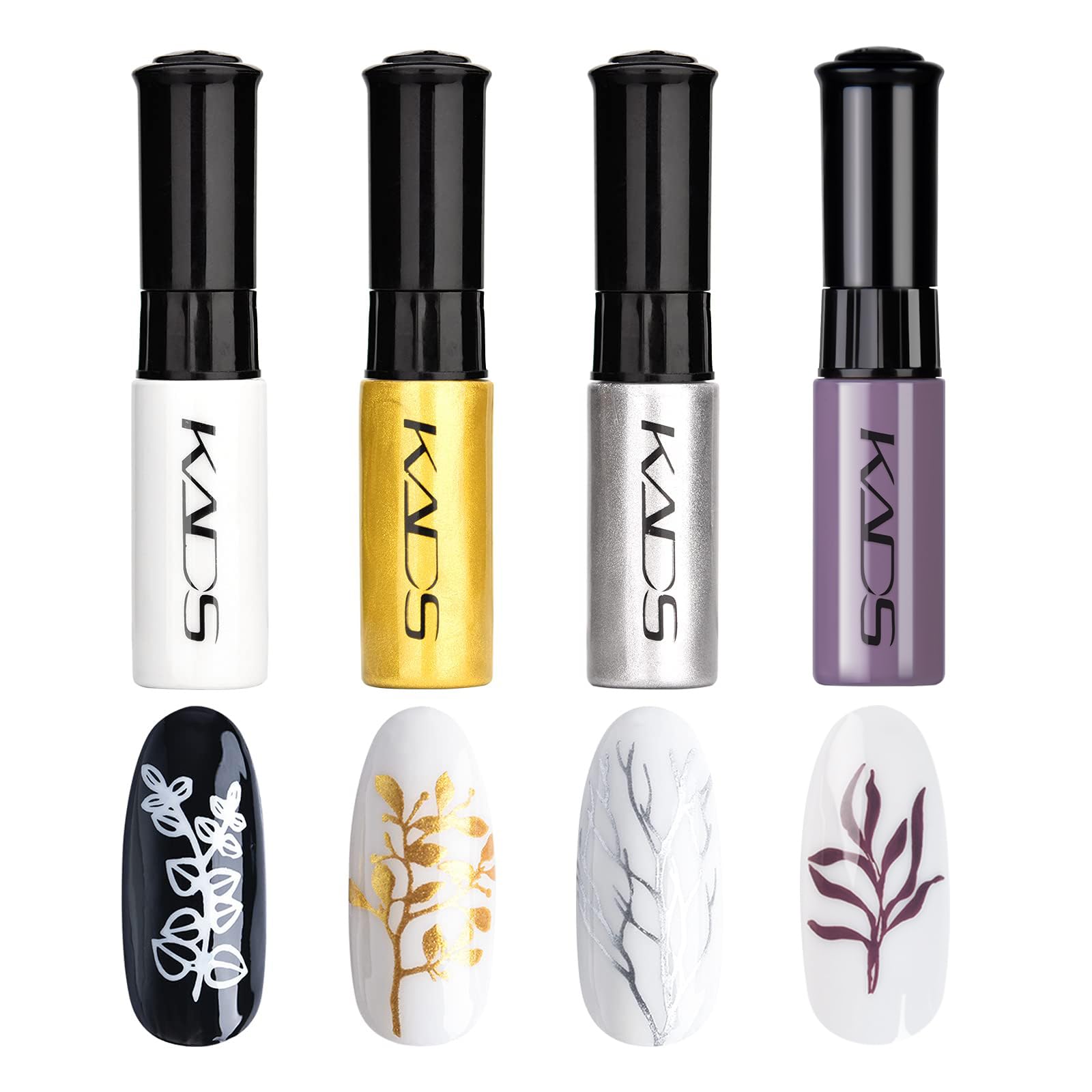 4 Colors Nail Stamping Polish Detailed Painting Stamping Polish Plastic Bottle Colourful Pigment Nail Stamping Gel Manicure Design Drawing Tool 10ml