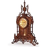 FUNPOLA LED 3D Wood Puzzle Clock Tower, 3D Puzzle Building Model, 3D Home Décor DIY Clock Kit (LED-WTC02)