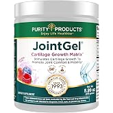 Purity Products - JointGel - Collagen Peptides for Joints + MSM Powder | Fortigel Bioactive Collagen - Joint Supplement for Flexibility &amp; Cartilage Support - Mixed Berry, 30 Servings