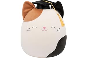 Squishmallows Original 12in Cam The Calico Cat in Graduation Cap – Official Jazwares Plush (Medium-Sized)