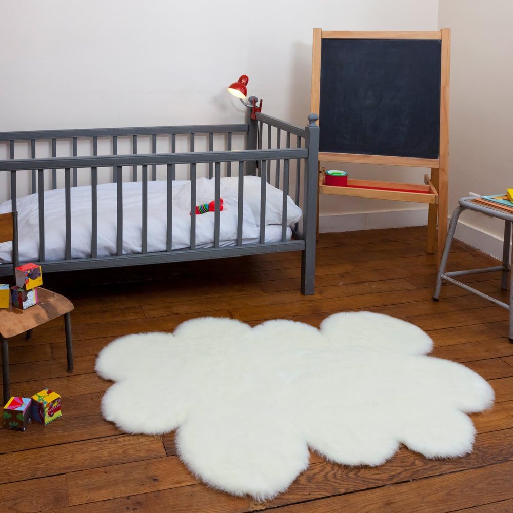 Nuage Blanc 140 X 0 Cm Fausse Fourrure Fabrication Francaise Tapis Enfant Pilepoil Cuisine Et Maison Decoration De La Maison Mkyra Org