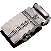 RTGGSEL Men's 40mm Ratchet Belt Buckle Only for 1 3/8 Slide Belt Strap Automatic Leather Belt Buckle Replacement