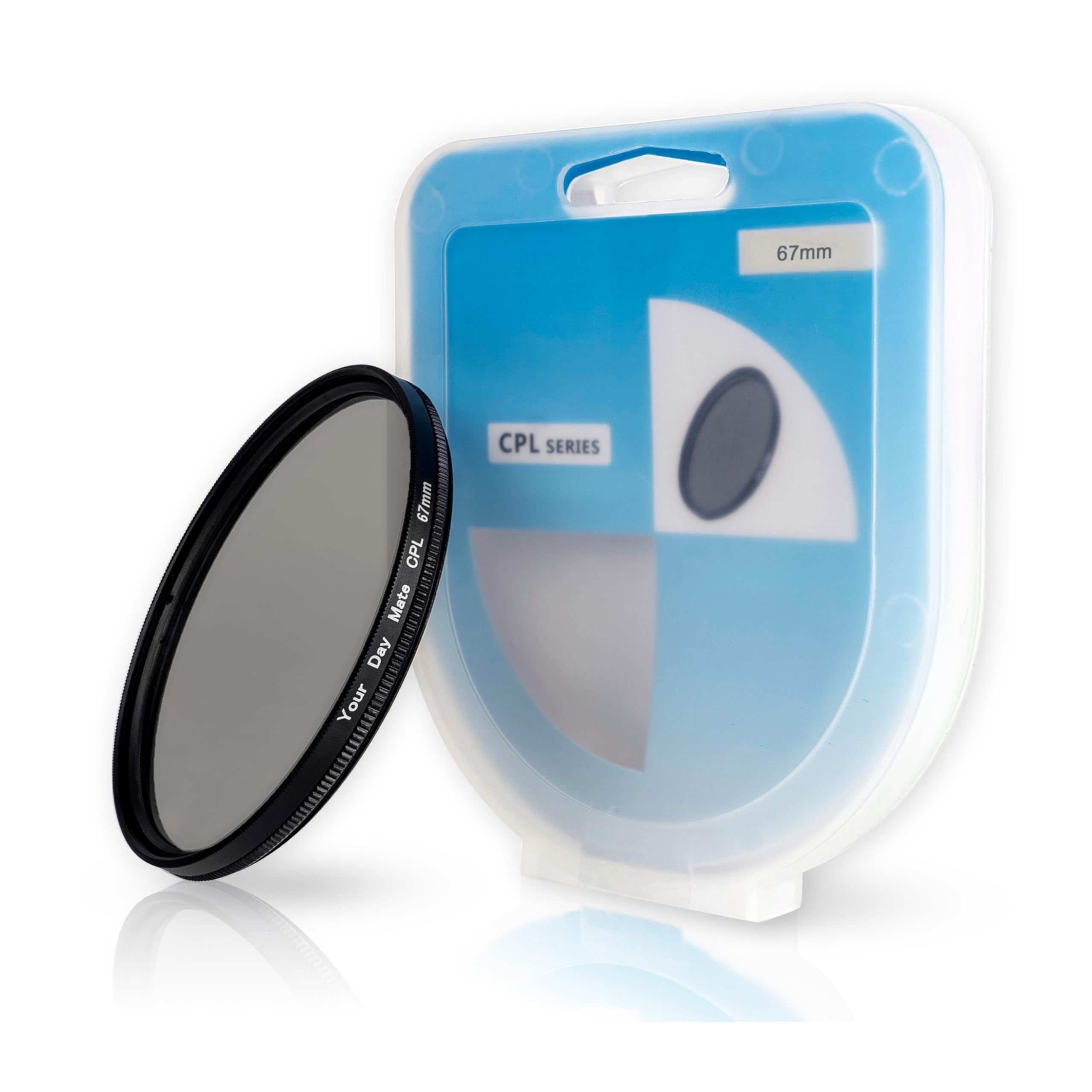 Polarising filter CPL, Ø 67 mm, minimises distracting light reflections, improves optical clarity and colour fidelity, circular polarising filter in aluminium mount, camera filter
