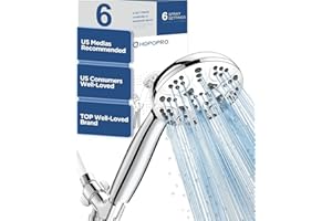 6-Mode High Pressure Handheld Shower Head Set, Consumer Reports Recommended HOPOPRO High Flow Hand Held Showerhead with 59 In