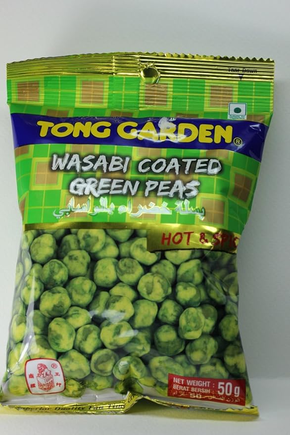 Tong Garden Wasabi Coated Green Peas Hot and Spicy Flavor 50g Thai