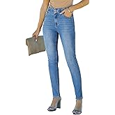 SHEWIN Womens High Waisted Skinny Jeans Stretchy Trendy Slimming Jeggings Buttons Full Length Denim Pants with Pockets