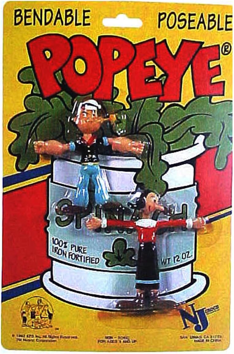 KING FEATURES Popeye and Olive Bendable Figurine 2 Pack - Popeye The Sailor Figurines