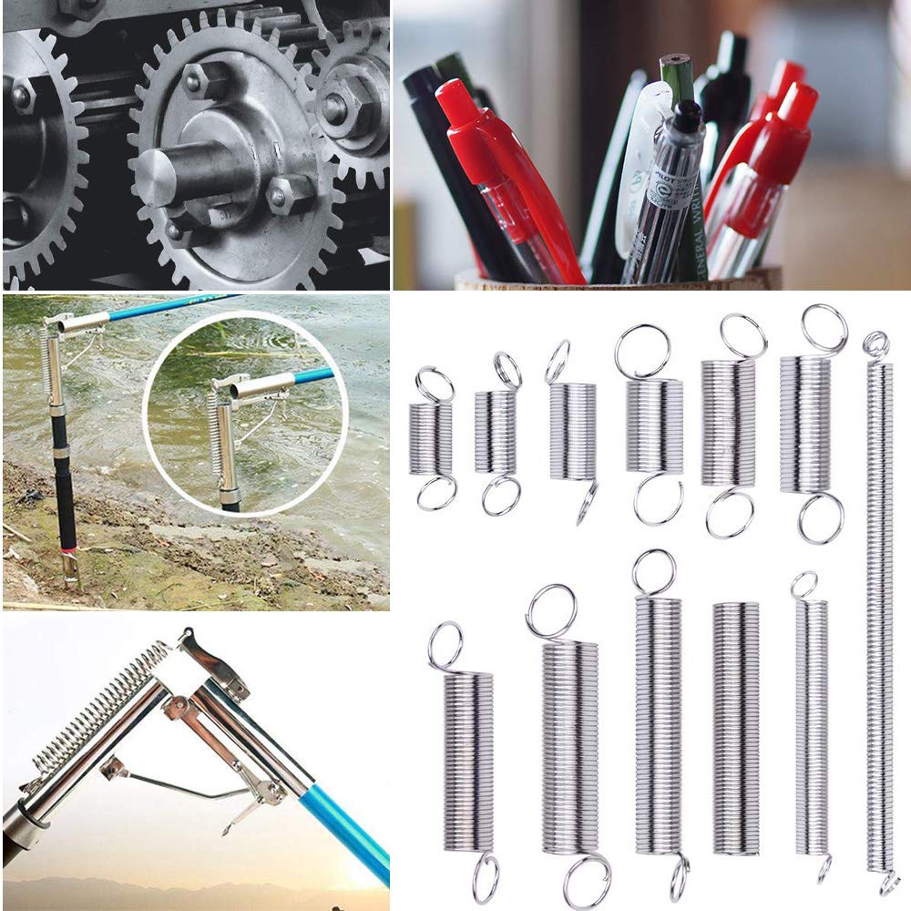 Gobesty Compression and Extension Spring Assortment, 200 Pieces In a Set, Metal Tension Spring Set, Assorted Small Compression Springs, Galvanized Spring Set for Tools, Equipment (20 Sizes) - Image 4