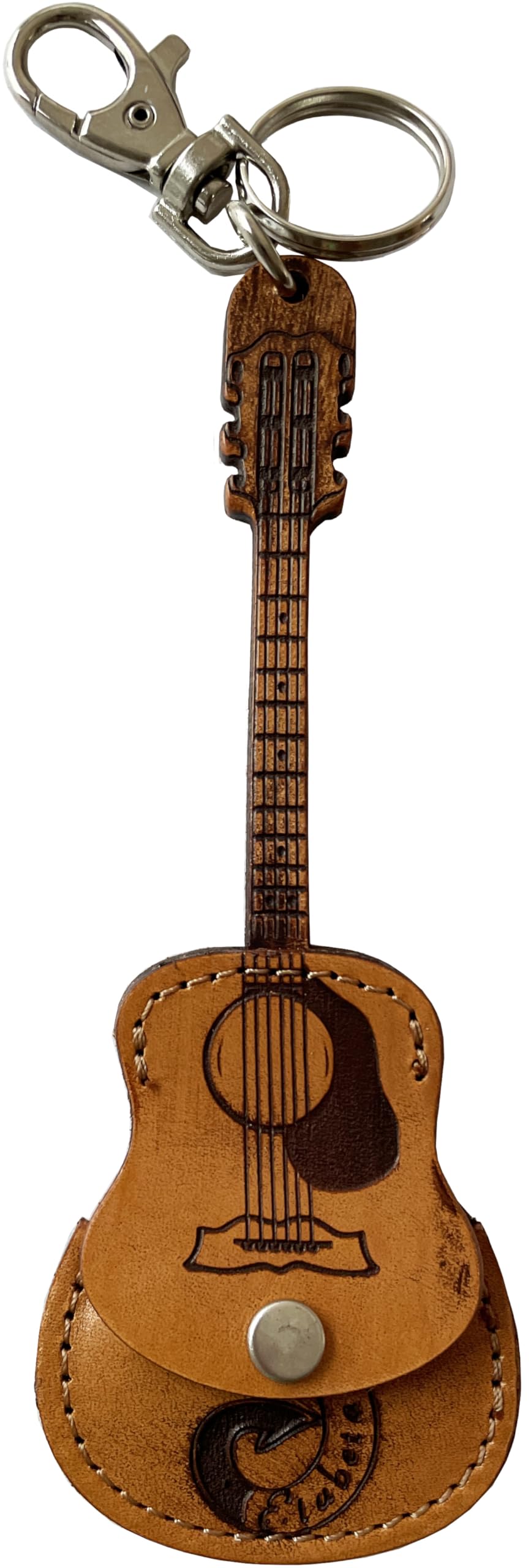 Etabeta Artigiano Toscano Leather Plectrum Holder GUITAR - Guitar key holder - Genuine Leather Vegetable-Tanned Made in Italy