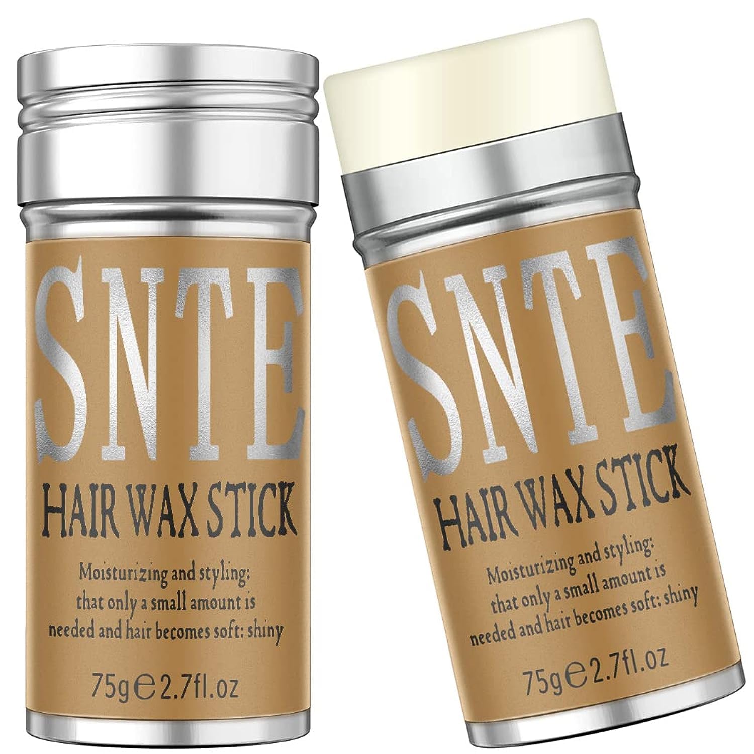 Hair Wax Stick, 2PCS x 2.7 Oz Wax Stick for Hair Wigs Edge Control Slick Stick Hair Pomade Stick Non-greasy Styling Wax for Fly Away & Edge Frizz Hair by Samnyte