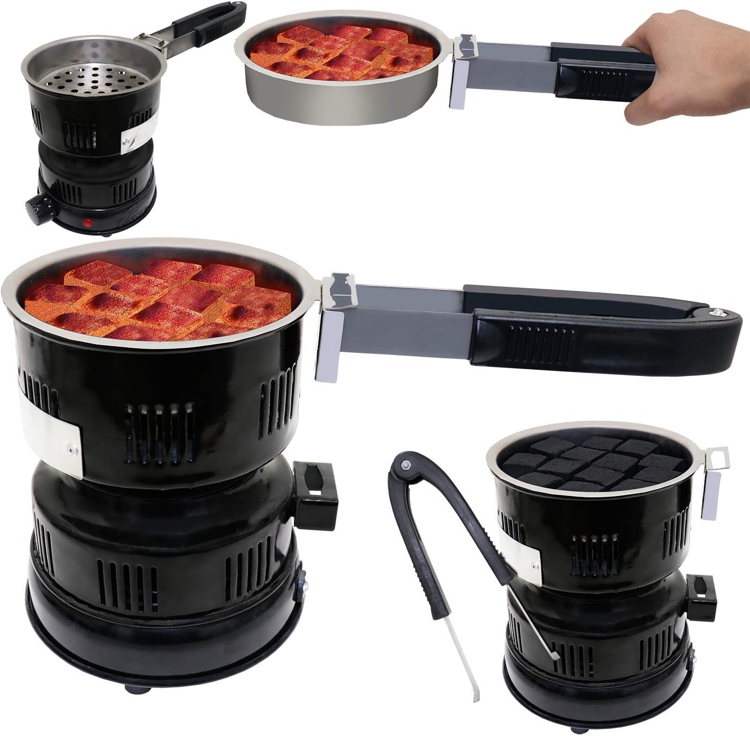 Caesar electric charcoal lighter with handle for transporting flash