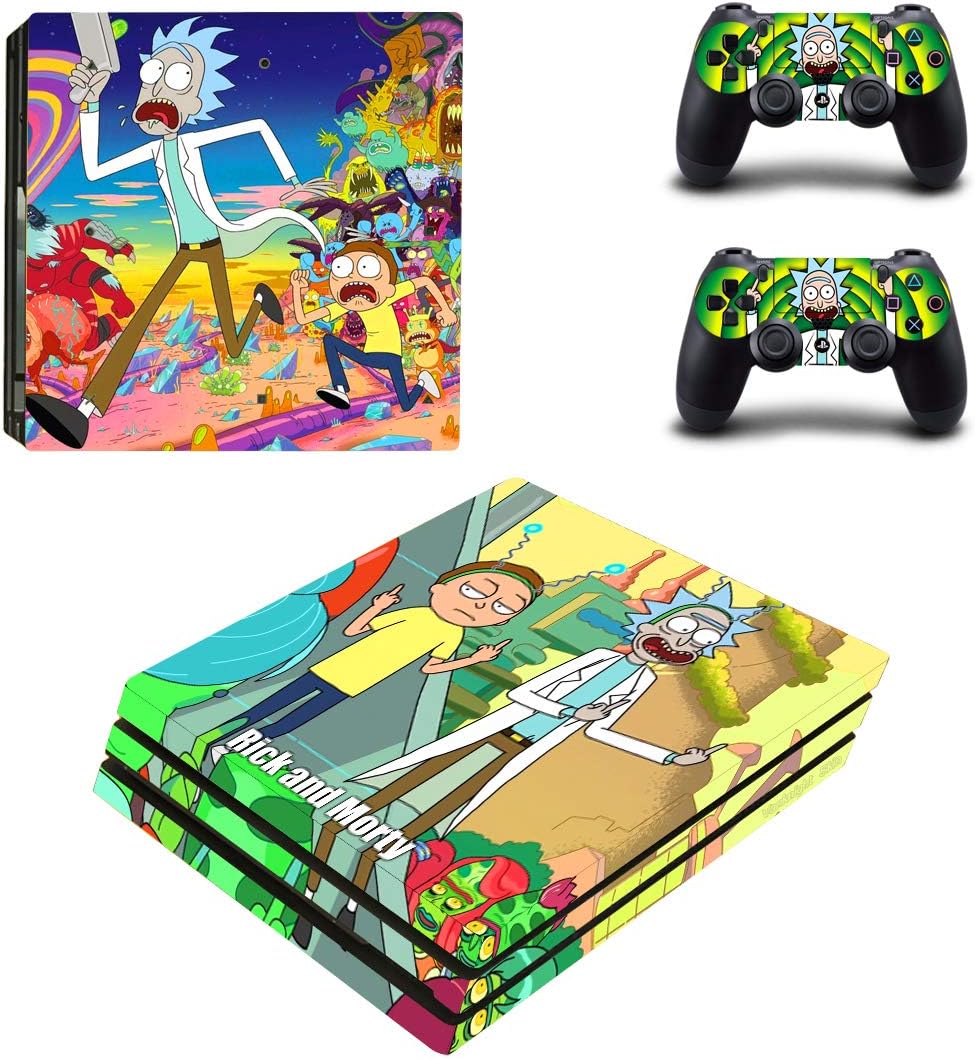 Decal Moments PS4 Pro Console Skin Set Vinyl Decals Stickers for Playstation 4 Pro Console Dualshock 2 Controllers Anime (PS4 Pro Only)