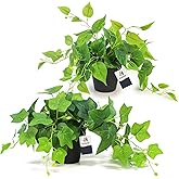 AceList 2 Pack Faux Plants Indoor, Realistic Fake Ivy Fake Plants Potted Plants Artificial Decor, Artificial Plants for Home Decor