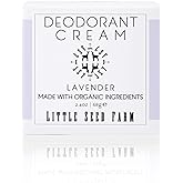 Little Seed Farm All Natural Deodorant Cream - Lavender - Aluminum Free Deodorant for Women or Men, Net Wt. 2.4oz | 68g