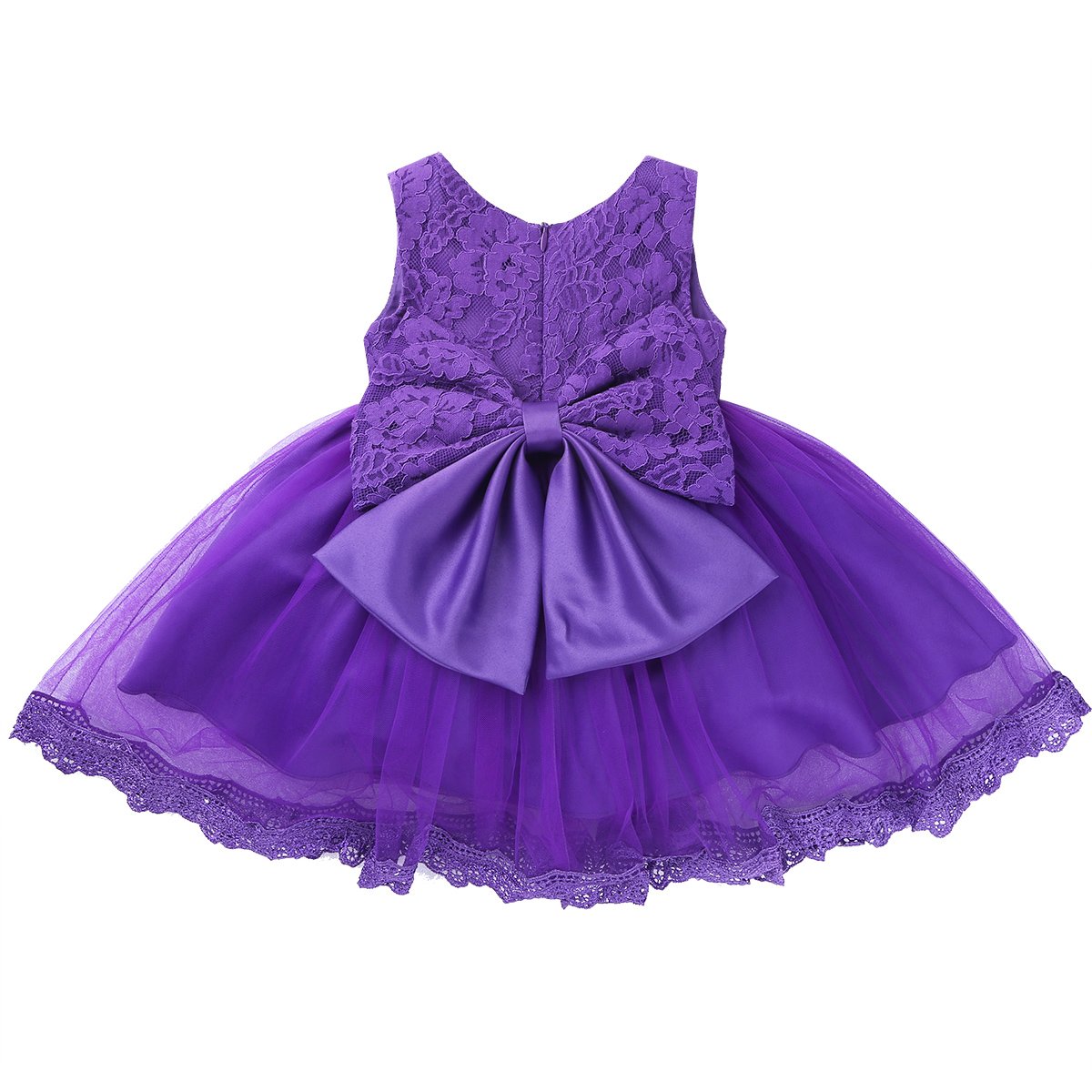 Abito Da Battesimo Bimba AHAHA - Vestito Principessa In Raso Con Cappello E Scollo A Barchetta - Foto 5