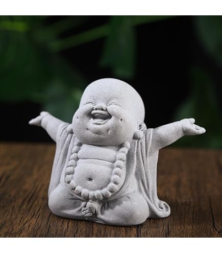 Amazon.com: KJYHXX Ceramic Laughing Maitreya Buddha Statue