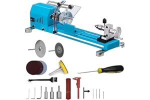 FESMTEK Mini Lathe Machine Torno Para Madera Multi-Purpose Lathe With Professional Tools Cutting Grinding Polishing Desktop Metal Lathes D1M1DCB