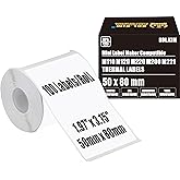 M220 M110 Thermal Labels for Phomemo M110 Print Master M220 M200 M120 M221 Printer Label Refill for Ponek M100 M260 Label for CLABEL 221B Labels 1.97'' x 3.15'' 50x80 mm White 1 Roll