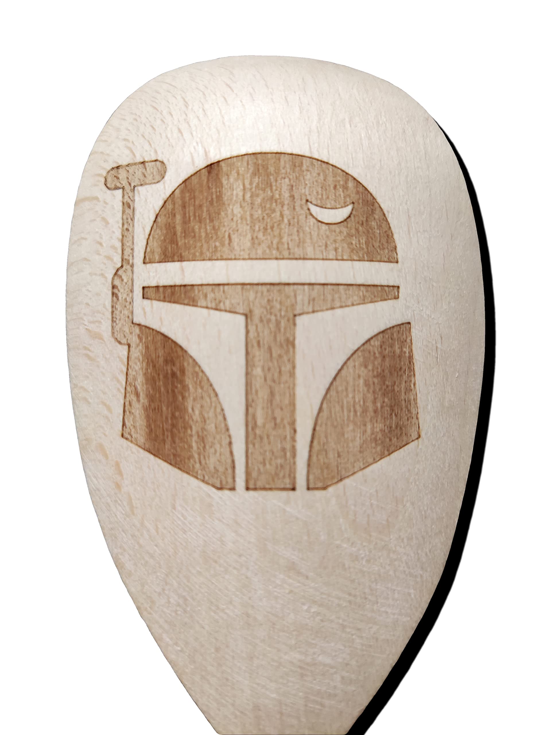 Star Wars Inspired Boba Fett Mandalorian Fan Wooden Baking Spoon Present Gift Stir Wars — image 1