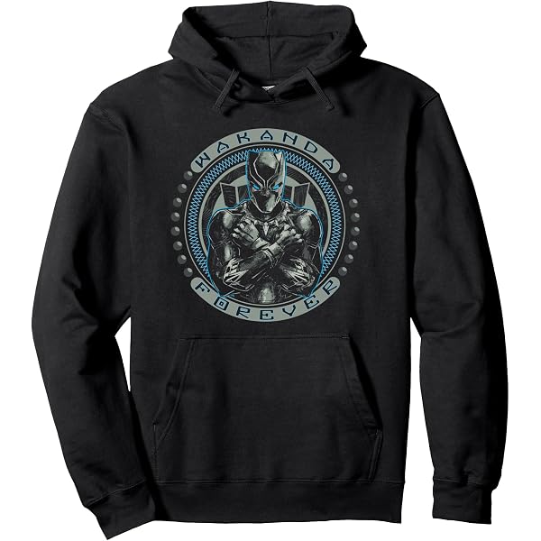 Sweat à Capuche Black Panther Wakanda Forever - Logo Officiel Marvel Cinéma