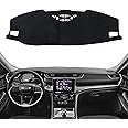 ZZEQYG Dash Cover for Jeep Grand Cherokee L 2021 2022 2023 2024 2025 Accessories Flannel Dashboard Cover Dash Mat Center Console Cover Sunshield Protector Pad