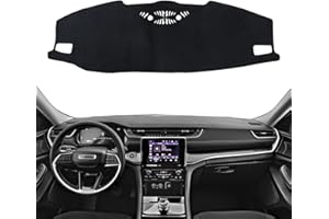ZZEQYG Dash Cover for Jeep Grand Cherokee L 2021 2022 2023 2024 2025 Accessories Flannel Dashboard Cover Dash Mat Center Console Cover Sunshield Protector Pad