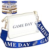 Tondiamo 10 Pcs Game Day Transparent Bag & Bracelet for Stadium Events Game Day Stadium Approved Football Accessories Outfits