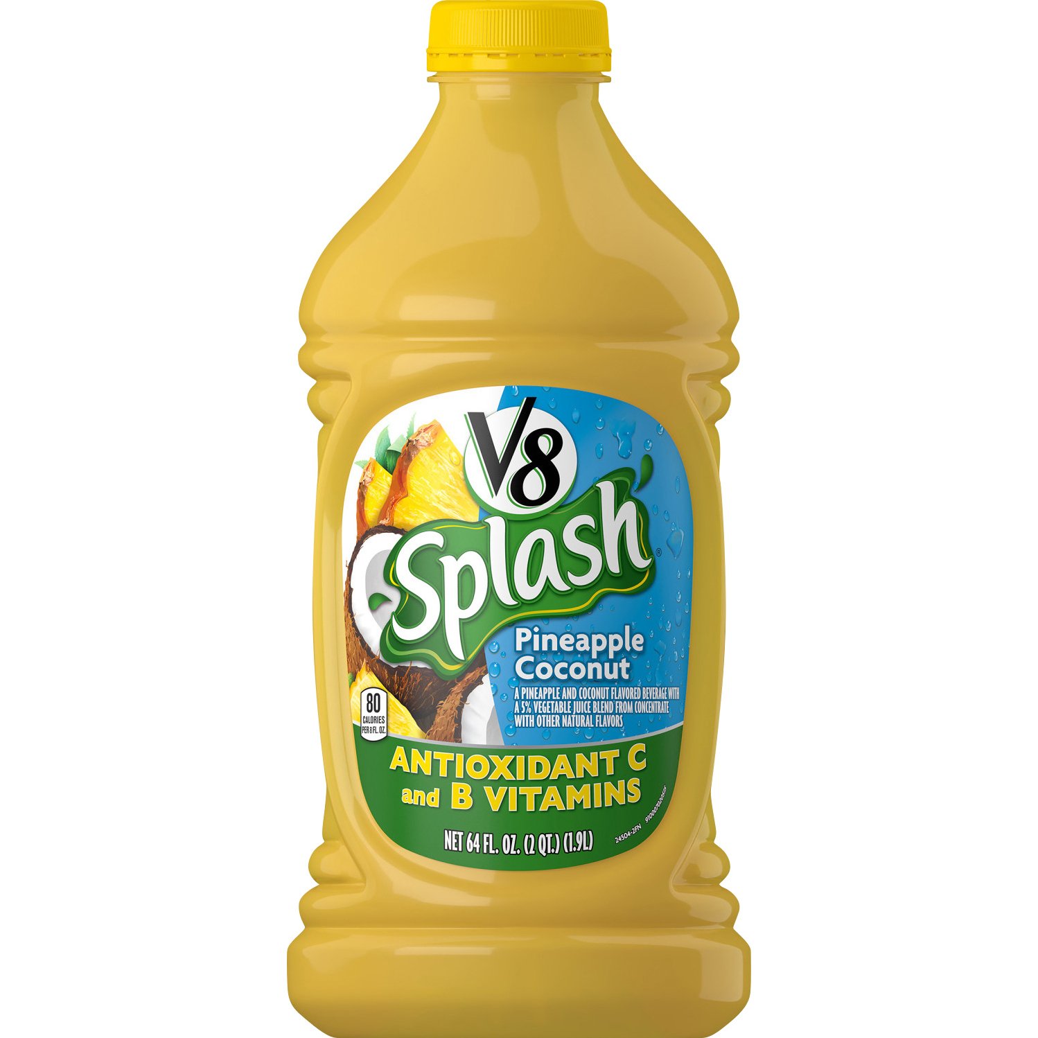V8 Splash Pineapple Coconut, 64 oz. Bottle (Pack of 6