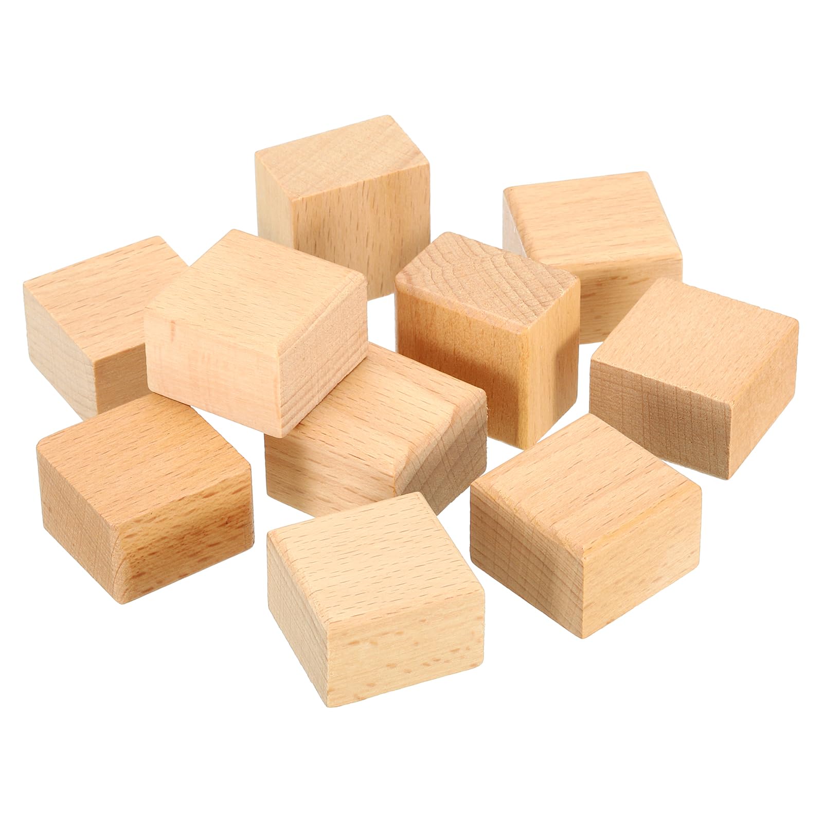 PATIKIL 30x30mm Blank Wood Rubber Stamp Mounts, 20 Pack Wooden Rubber Stamp Handle Hard Wooden Blocks for Stamp Making DIY Crafting Style 1, Brown
