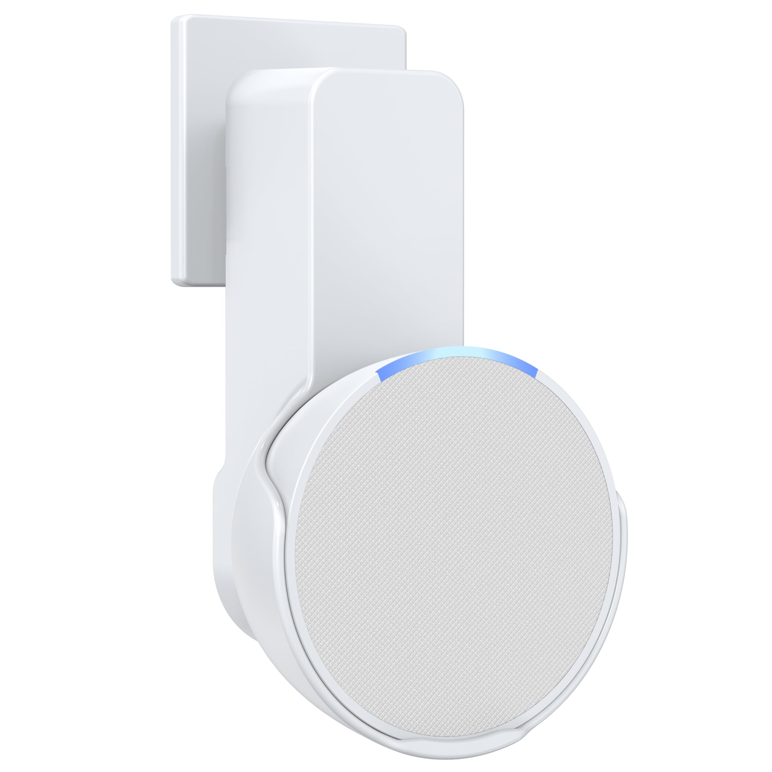 Maxonar Wall Mount, Space Saving Mount, Integrated Cable Management Wall Mount, No Drilling Required, Compatible with Ech0 PoP and Google Nest Speaker,White(Only the Stand)