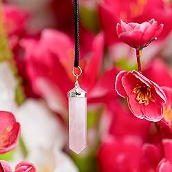 Rose Quartz Necklace - Crystal Pendants - Crystal