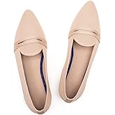 Frank Mully Women's Casual Loafer Flats Slip On Loafer Shoes Comfortable Knit Flat Shoes Classics Pointy Toe Loafer Flats,for Work,Travel