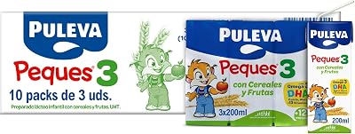 Peques 3 con Fruta y Cereales Leche Crecimiento +12M, 10x3x200ml