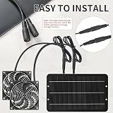 Zerodis 10W Solar Panel Fan Kit Dual Exhaust Weatherproof Wall Mount Ventilation view 5
