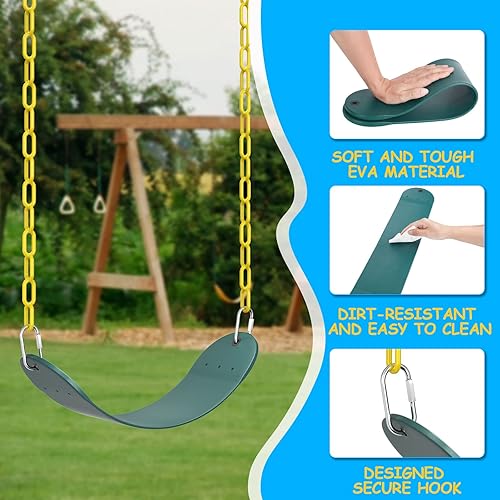 EVA Soft Plastic Swing Set, AGPTEK Swing Seat with 66 Inch Heavy