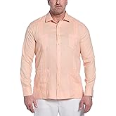 Cubavera Men's 100% Linen Four-Pocket Long Sleeve Guayabera Shirt, Pintuck Detail, Relaxed Fit (Available in Big & Tall)