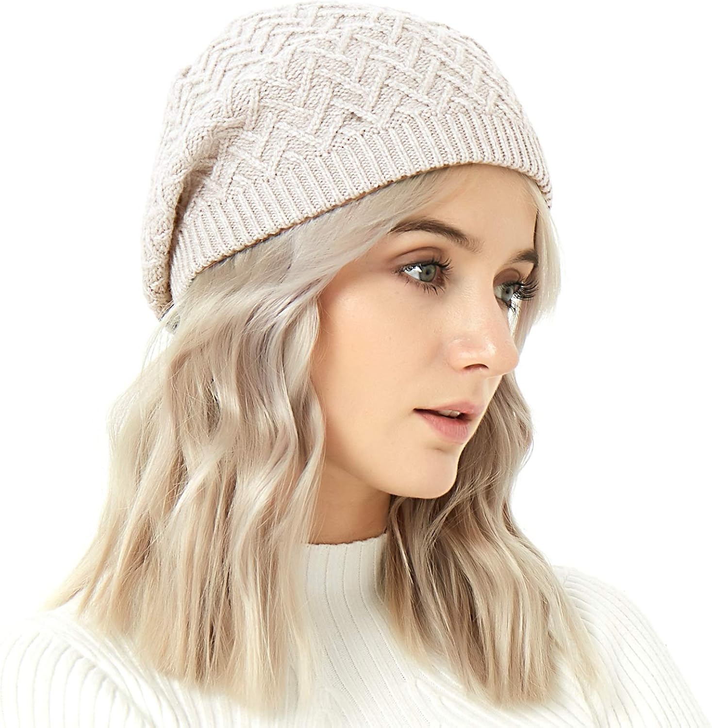 women's knit beret hats