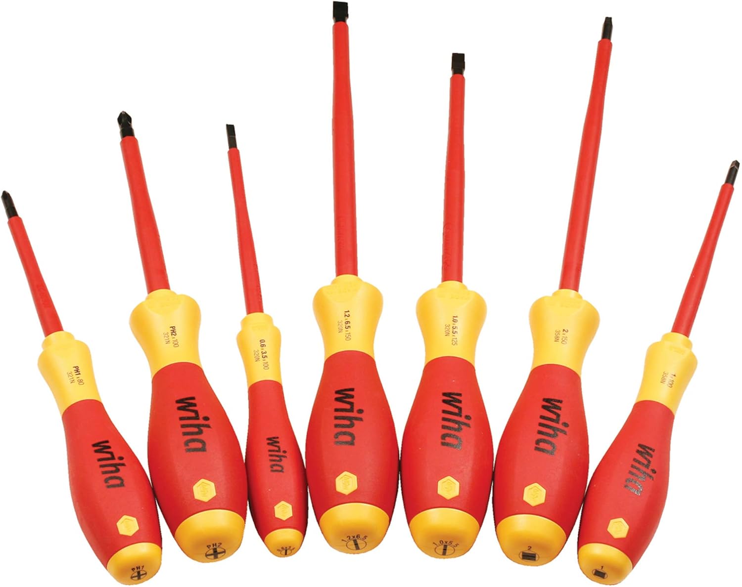 Wiha 32097 | 7 Piece Insulated SoftFinish Screwdriver Set - - 