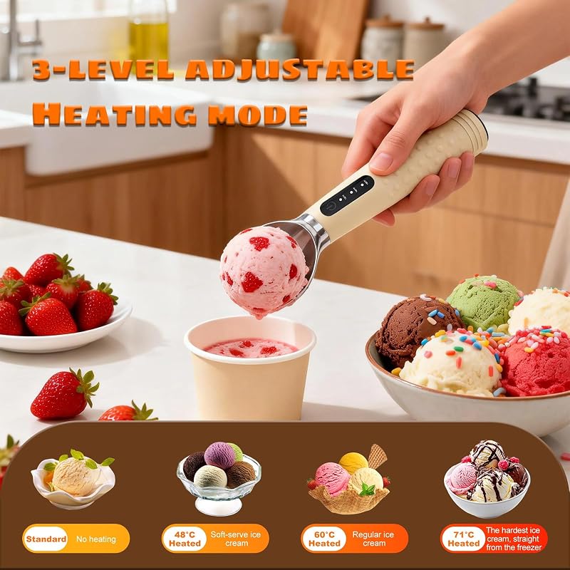 Cuillère à Crème Glacée Chauffante Électrique