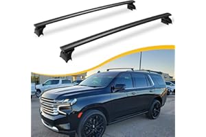 EZREXPM 330LBS Cross Bars Roof Rack Fit for 2021-2025 Chevrolet Tahoe, GMC Yukon & Yukon XL, Chevrolet Suburban, Cadillac Escalade ESV Lockable Crossbars Carrier Cargo Bar Luaggage Rack Accessories