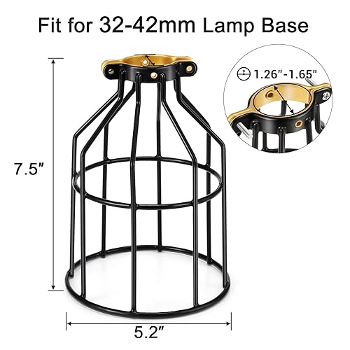 Kohree Metal Bulb Guard Lamp Cage, for Pendant Light, 32-42mm Lamp